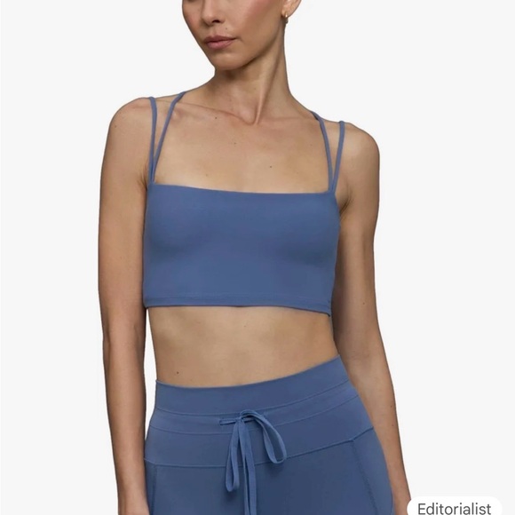 Carbon38 Tops - Carbon38 Blue Double Strap Crop Top